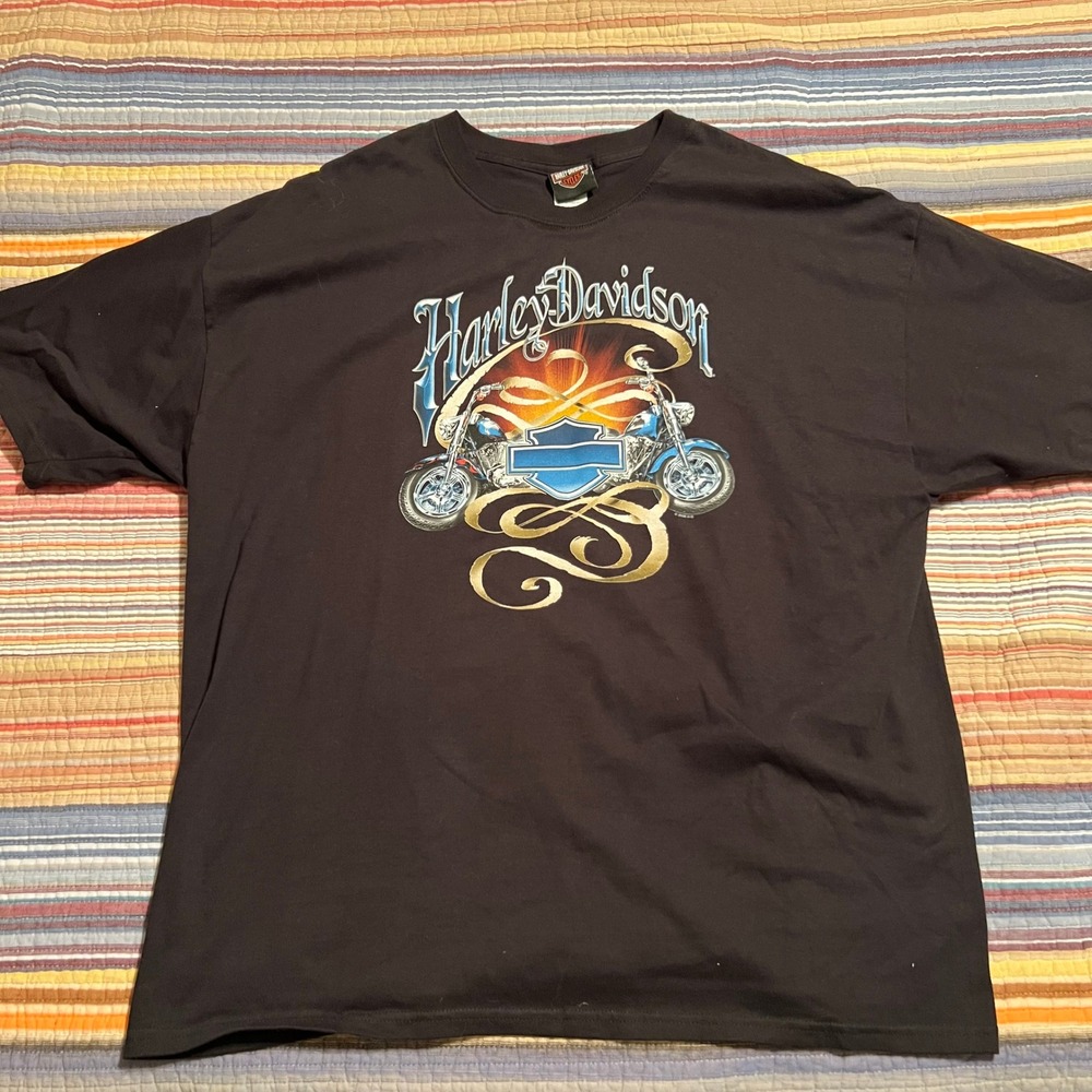 Harley Davidson Durango Colorado Motorcycle Graphic T-Shirt Mens 2XL